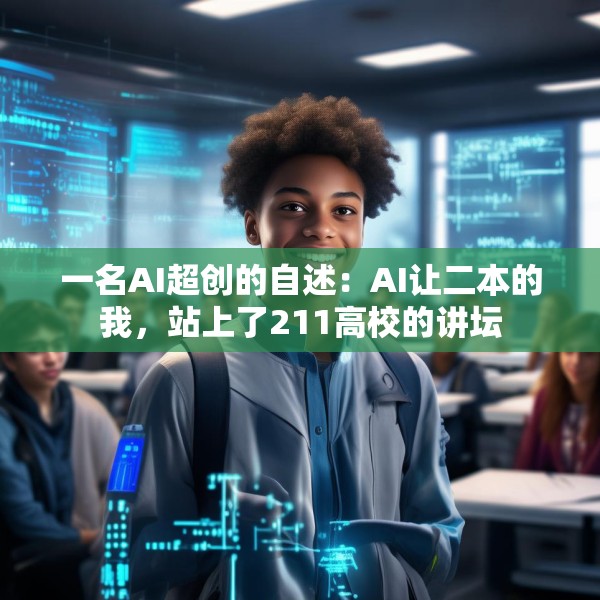一名AI超创的自述：AI让二本的我，站上了211高校的讲坛