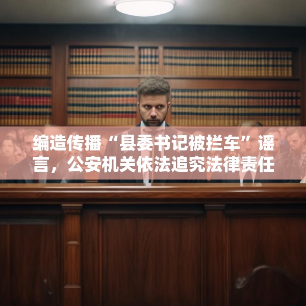 编造传播“县委书记被拦车”谣言，公安机关依法追究法律责任