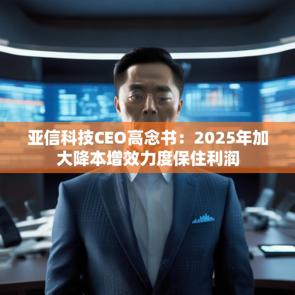 亚信科技CEO高念书：2025年加大降本增效力度保住利润