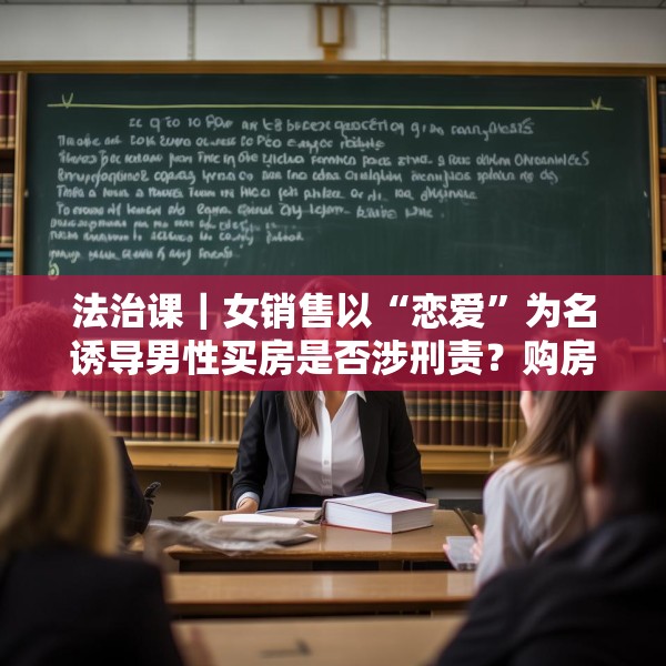 法治课｜女销售以“恋爱”为名诱导男性买房是否涉刑责？购房合同有效吗？