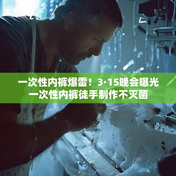 一次性内裤爆雷！3·15晚会曝光一次性内裤徒手制作不灭菌