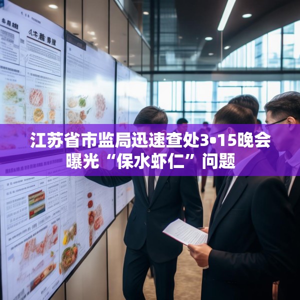 江苏省市监局迅速查处3•15晚会曝光“保水虾仁”问题