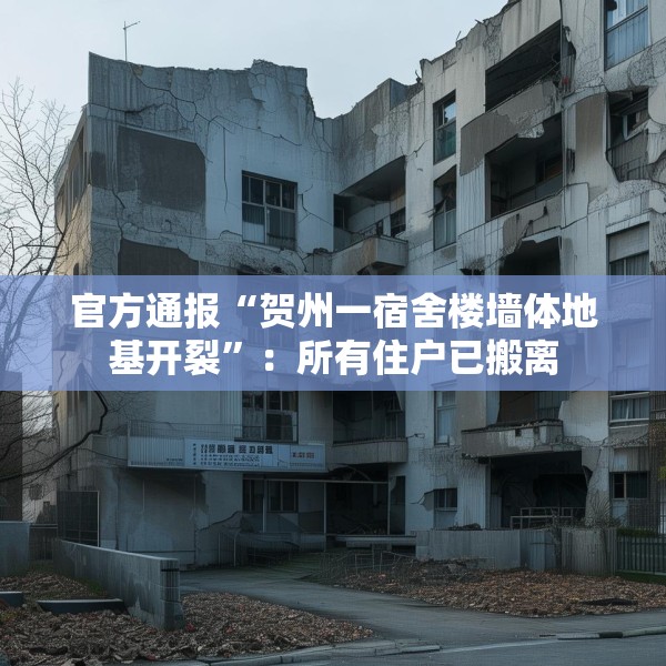 官方通报“贺州一宿舍楼墙体地基开裂”：所有住户已搬离