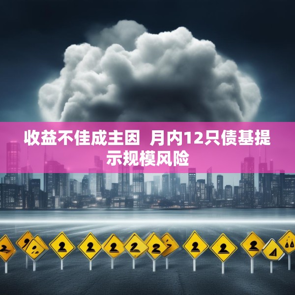 收益不佳成主因  月内12只债基提示规模风险