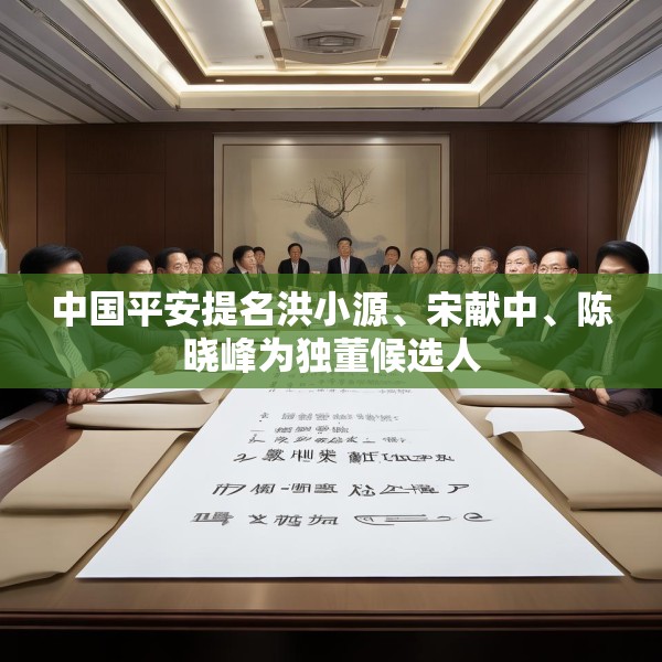 中国平安提名洪小源、宋献中、陈晓峰为独董候选人