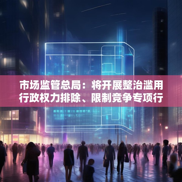 市场监管总局：将开展整治滥用行政权力排除、限制竞争专项行动