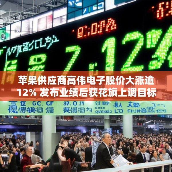 苹果供应商高伟电子股价大涨逾12% 发布业绩后获花旗上调目标价