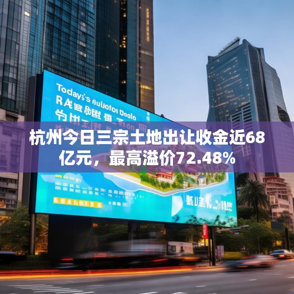 杭州今日三宗土地出让收金近68亿元，最高溢价72.48%