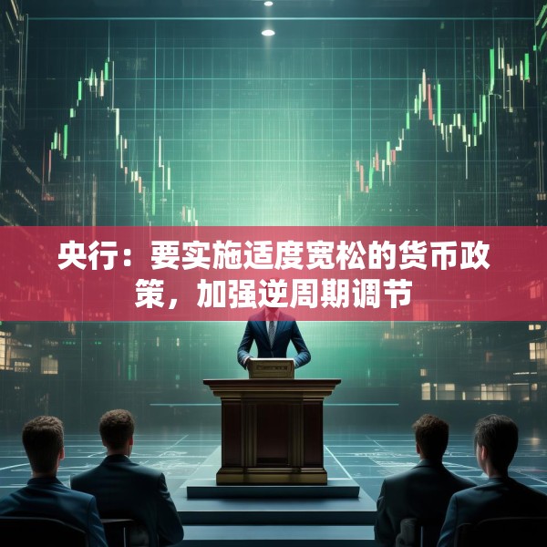 央行：要实施适度宽松的货币政策，加强逆周期调节