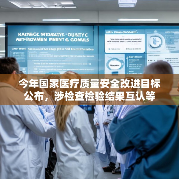 今年国家医疗质量安全改进目标公布，涉检查检验结果互认等