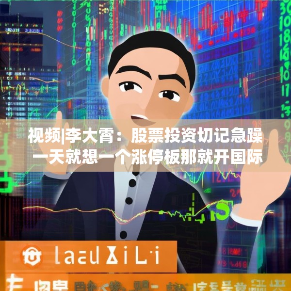 视频|李大霄：股票投资切记急躁 一天就想一个涨停板那就开国际玩笑了