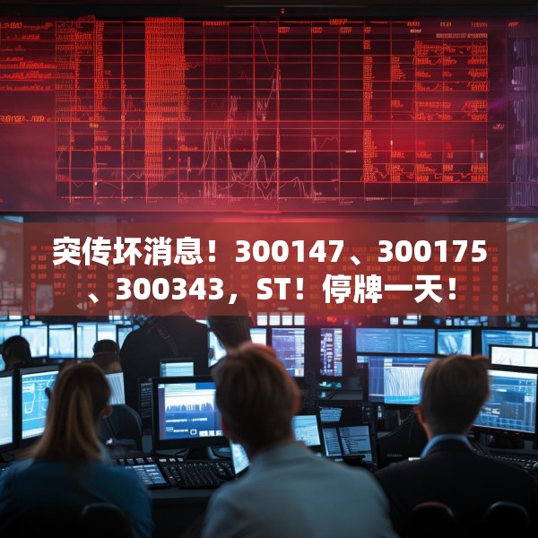 突传坏消息！300147、300175、300343，ST！停牌一天！