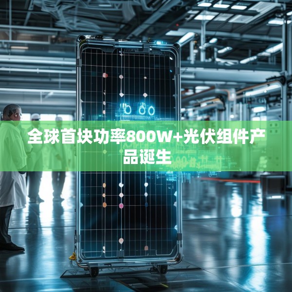 全球首块功率800W+光伏组件产品诞生
