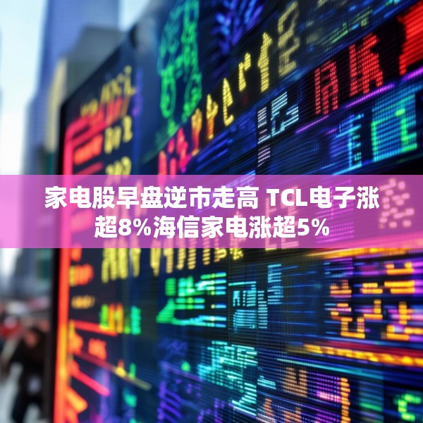 家电股早盘逆市走高 TCL电子涨超8%海信家电涨超5%