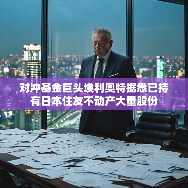 对冲基金巨头埃利奥特据悉已持有日本住友不动产大量股份