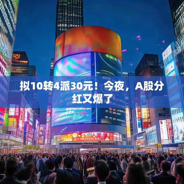 拟10转4派30元！今夜，A股分红又爆了
