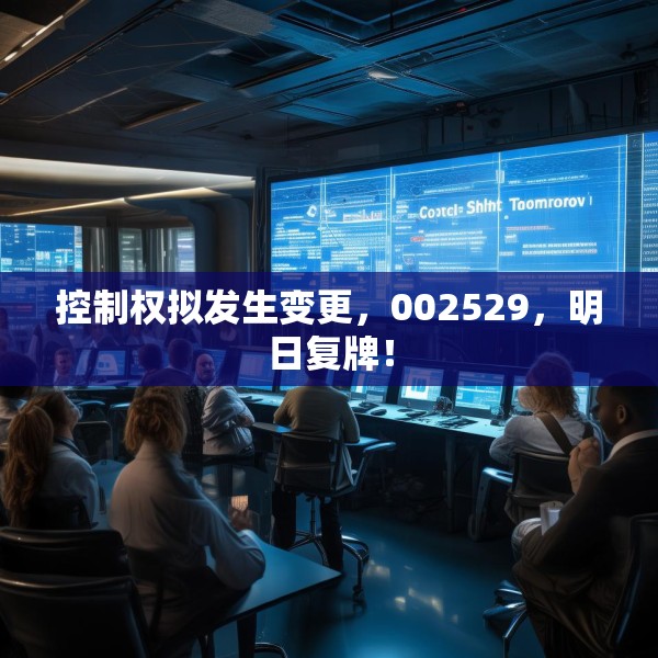 控制权拟发生变更，002529，明日复牌！