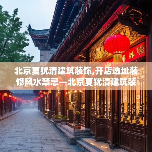 北京夏犹清建筑装饰,开店选址装修风水禁忌—北京夏犹清建筑装饰441.a317b318c321fgy.328fghfd