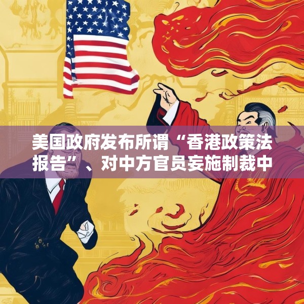 美国政府发布所谓“香港政策法报告”、对中方官员妄施制裁中方：将予以坚决反制