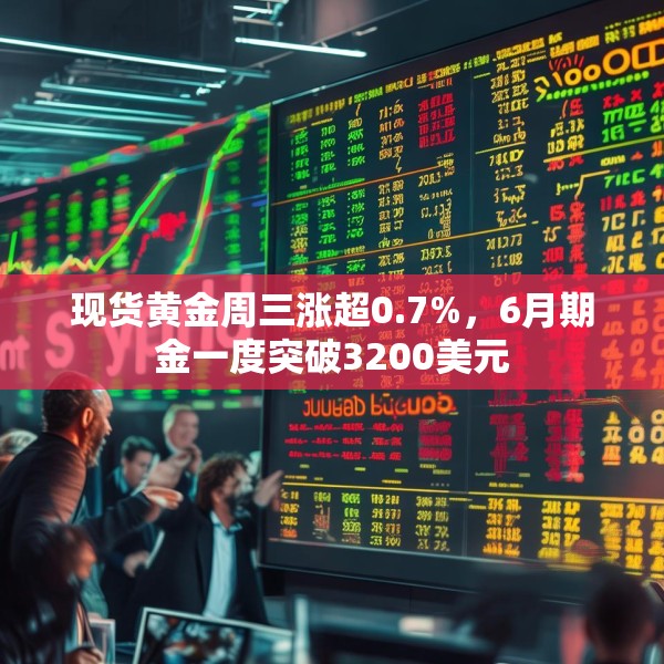 现货黄金周三涨超0.7%，6月期金一度突破3200美元
