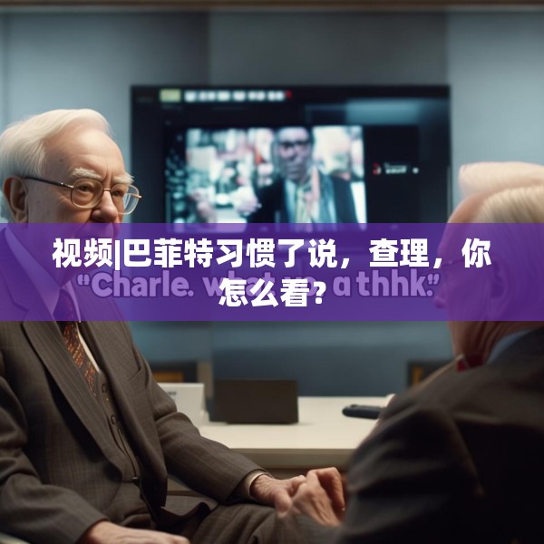 视频|巴菲特习惯了说，查理，你怎么看？
