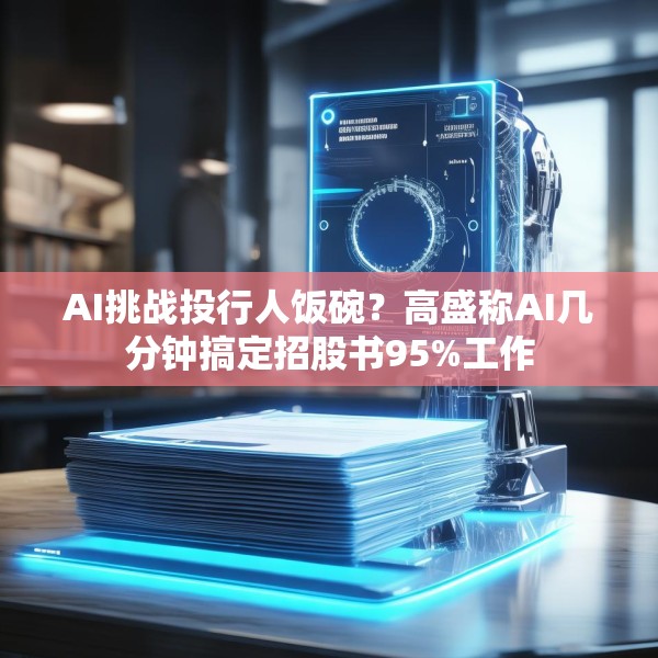 AI挑战投行人饭碗？高盛称AI几分钟搞定招股书95%工作