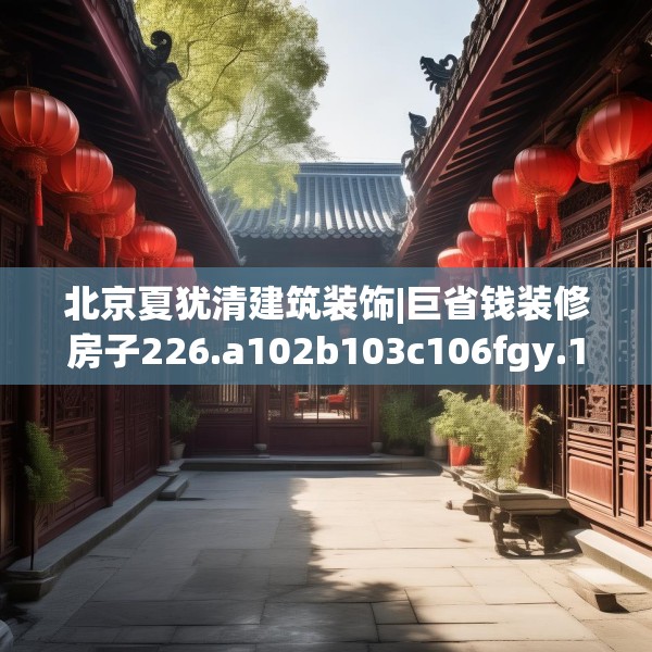 北京夏犹清建筑装饰|巨省钱装修房子226.a102b103c106fgy.113sdA