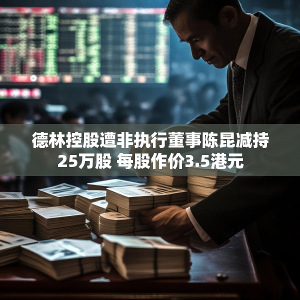 德林控股遭非执行董事陈昆减持25万股 每股作价3.5港元