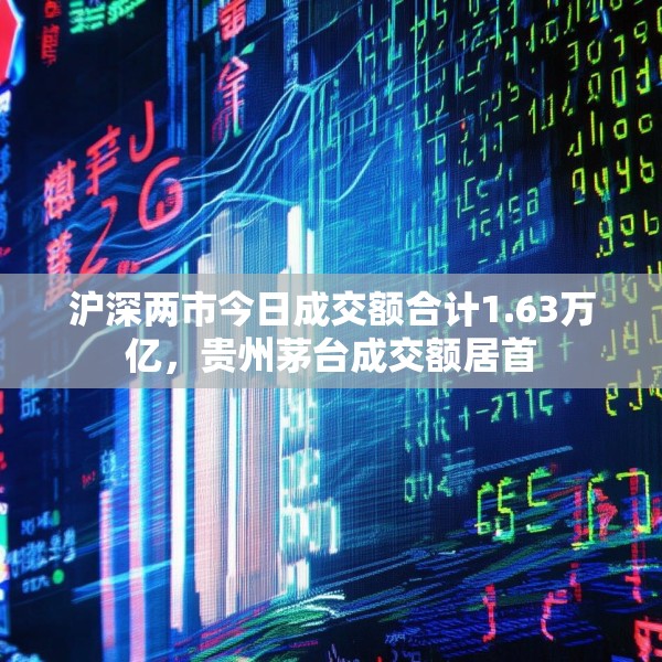 沪深两市今日成交额合计1.63万亿，贵州茅台成交额居首