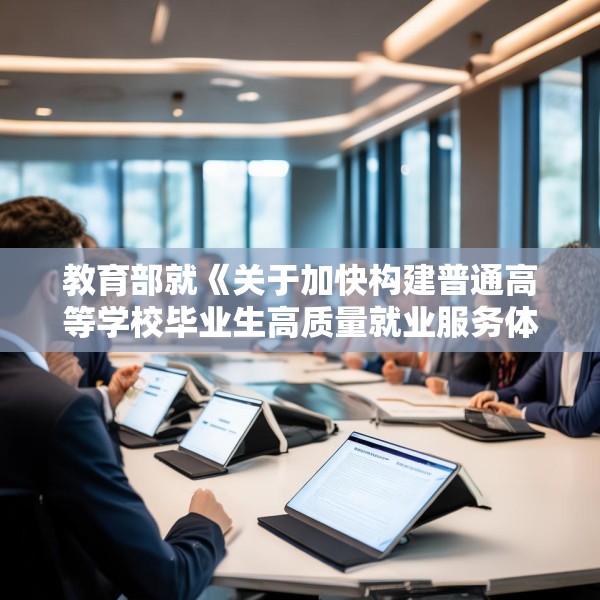 教育部就《关于加快构建普通高等学校毕业生高质量就业服务体系的意见》答问