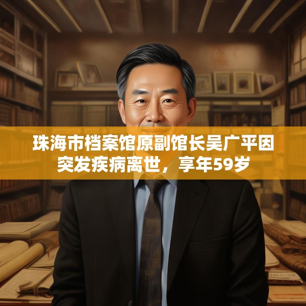 珠海市档案馆原副馆长吴广平因突发疾病离世，享年59岁