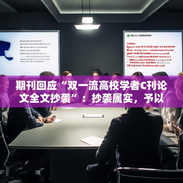 期刊回应“双一流高校学者C刊论文全文抄袭”：抄袭属实，予以撤稿