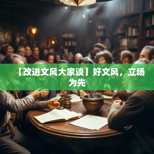 【改进文风大家谈】好文风，立场为先