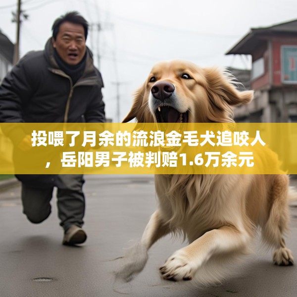 投喂了月余的流浪金毛犬追咬人，岳阳男子被判赔1.6万余元