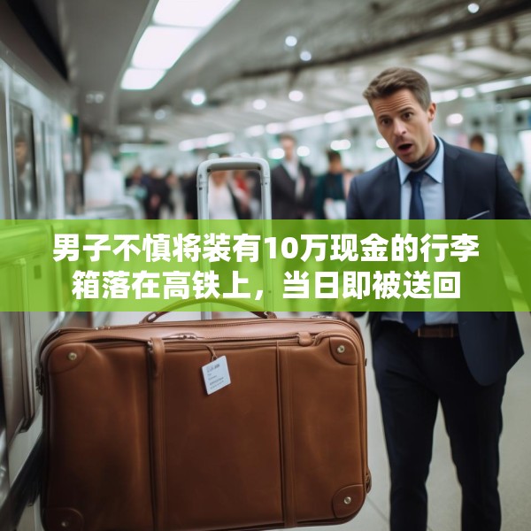 男子不慎将装有10万现金的行李箱落在高铁上，当日即被送回