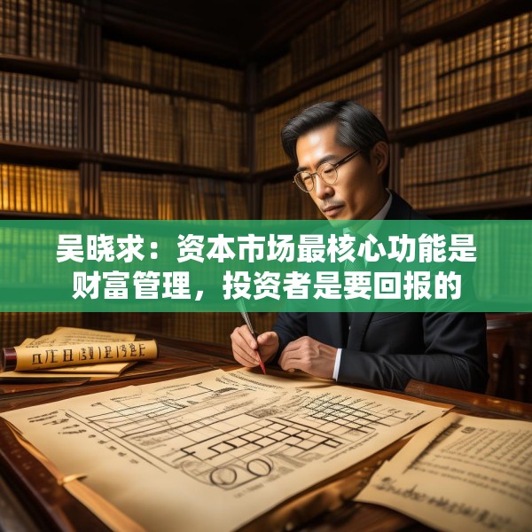 吴晓求：资本市场最核心功能是财富管理，投资者是要回报的
