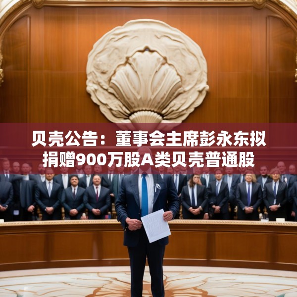 贝壳公告：董事会主席彭永东拟捐赠900万股A类贝壳普通股