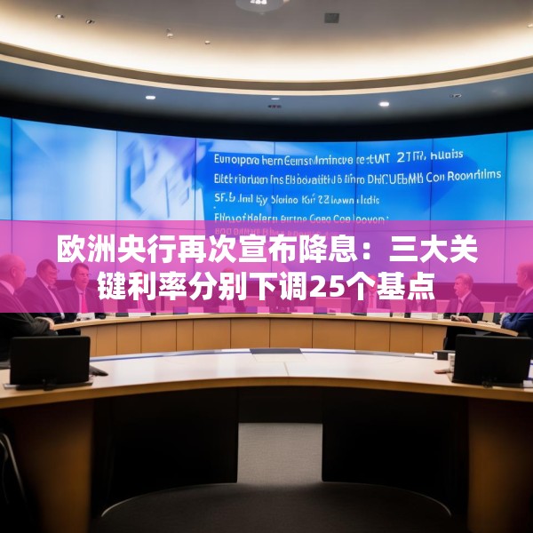 欧洲央行再次宣布降息：三大关键利率分别下调25个基点