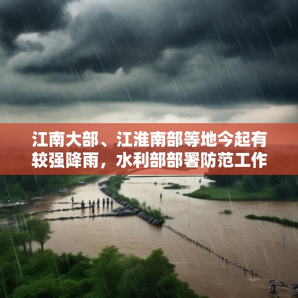 江南大部、江淮南部等地今起有较强降雨，水利部部署防范工作