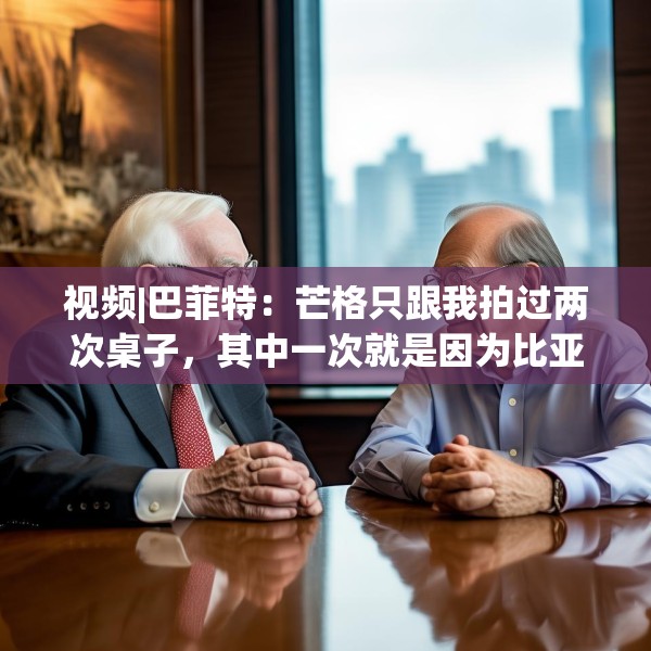 视频|巴菲特：芒格只跟我拍过两次桌子，其中一次就是因为比亚迪。