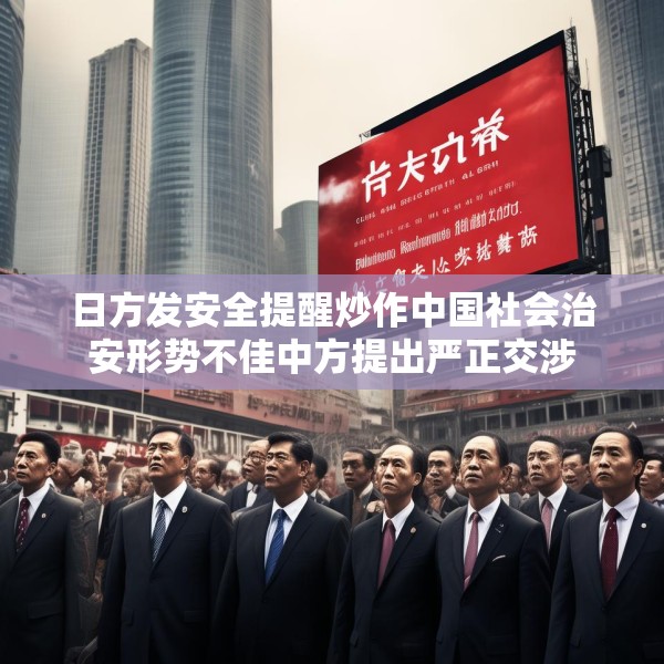 日方发安全提醒炒作中国社会治安形势不佳中方提出严正交涉