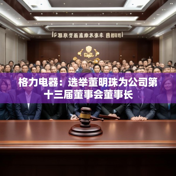 格力电器：选举董明珠为公司第十三届董事会董事长
