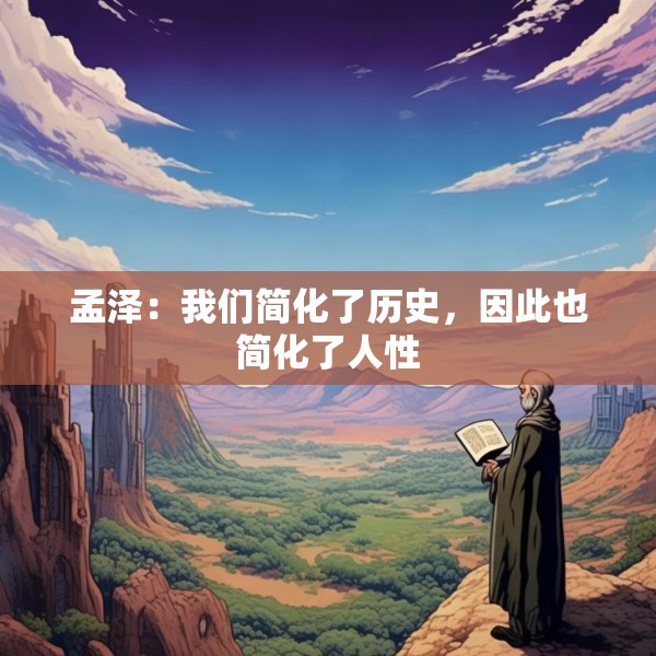 孟泽：我们简化了历史，因此也简化了人性