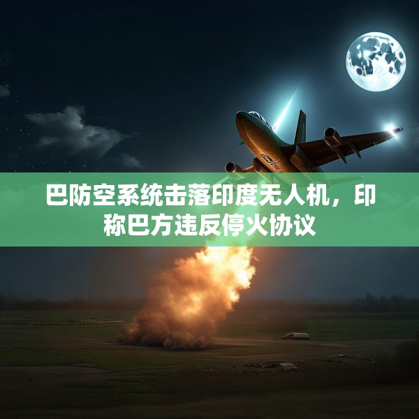巴防空系统击落印度无人机，印称巴方违反停火协议