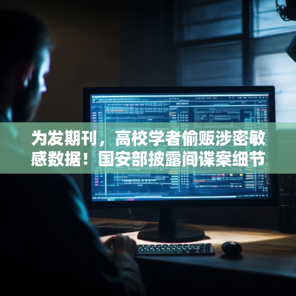 为发期刊，高校学者偷贩涉密敏感数据！国安部披露间谍案细节