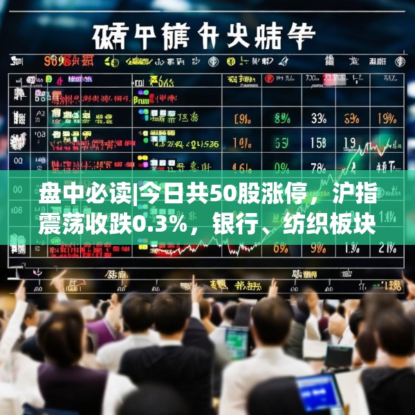 盘中必读|今日共50股涨停，沪指震荡收跌0.3%，银行、纺织板块全天强势