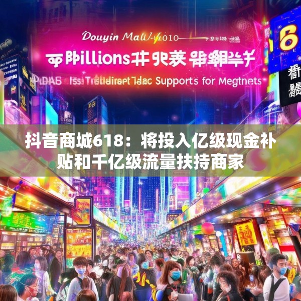 抖音商城618：将投入亿级现金补贴和千亿级流量扶持商家