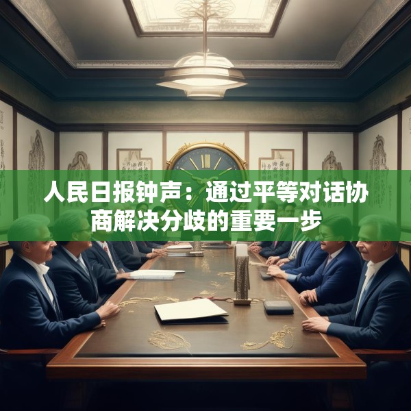 人民日报钟声：通过平等对话协商解决分歧的重要一步