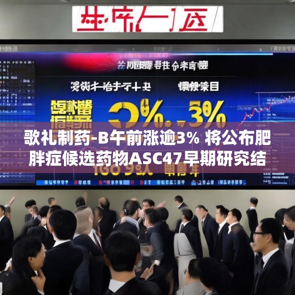 歌礼制药-B午前涨逾3% 将公布肥胖症候选药物ASC47早期研究结果