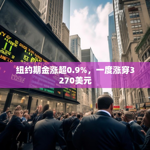 纽约期金涨超0.9%，一度涨穿3270美元